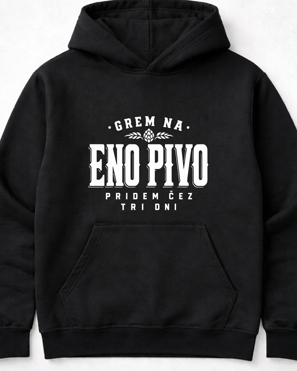 pulover s kapuco "eno pivo"