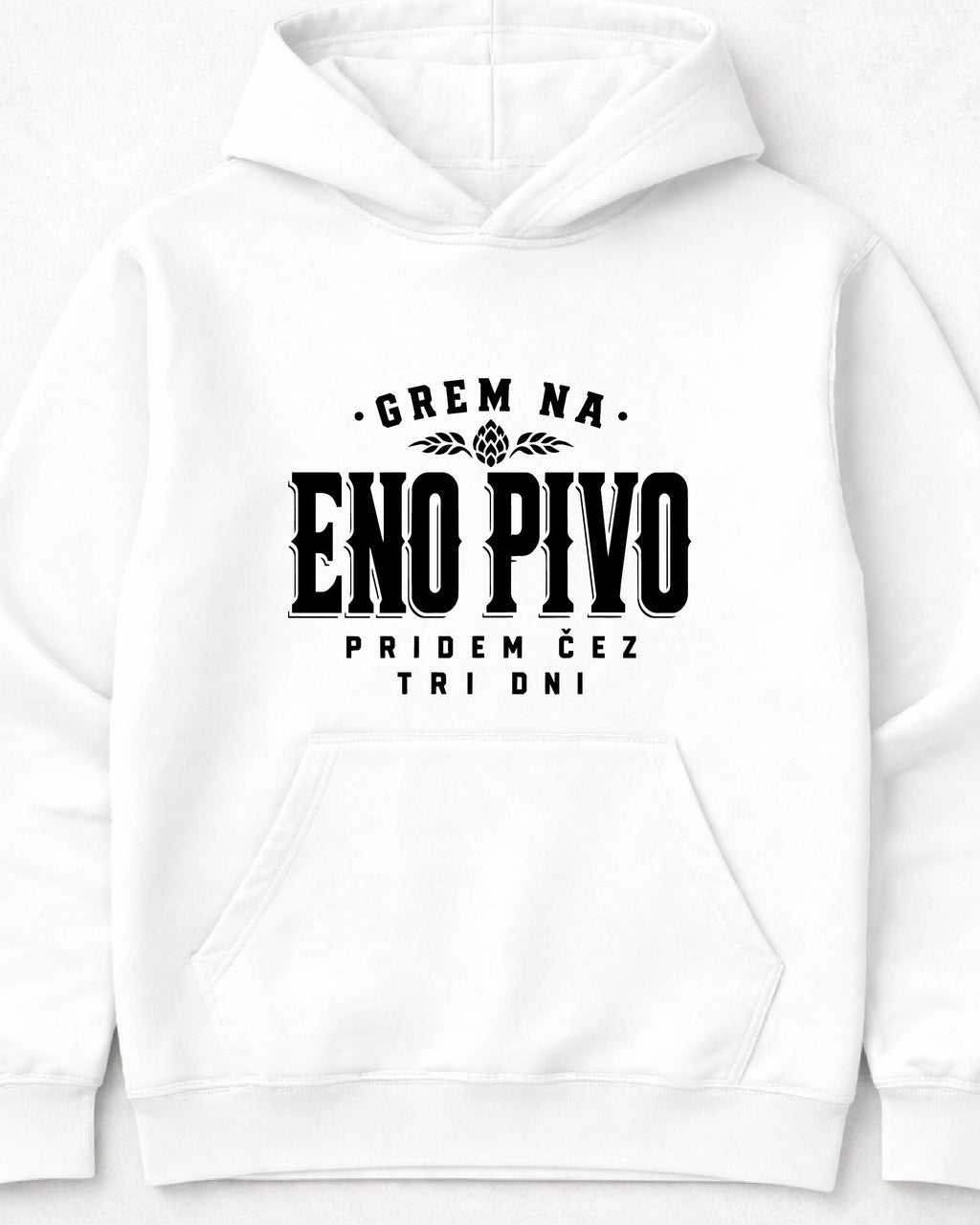 pulover s kapuco "eno pivo"