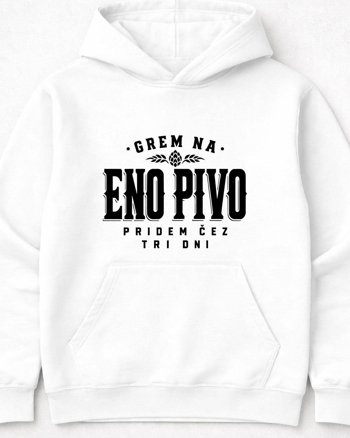 pulover s kapuco "eno pivo"
