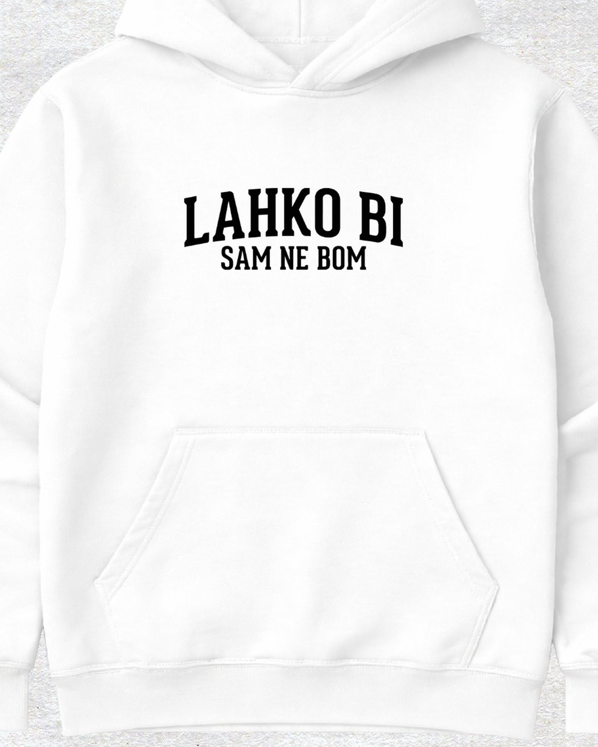 pulover s kapuco "lahko bi, sam ne bom"