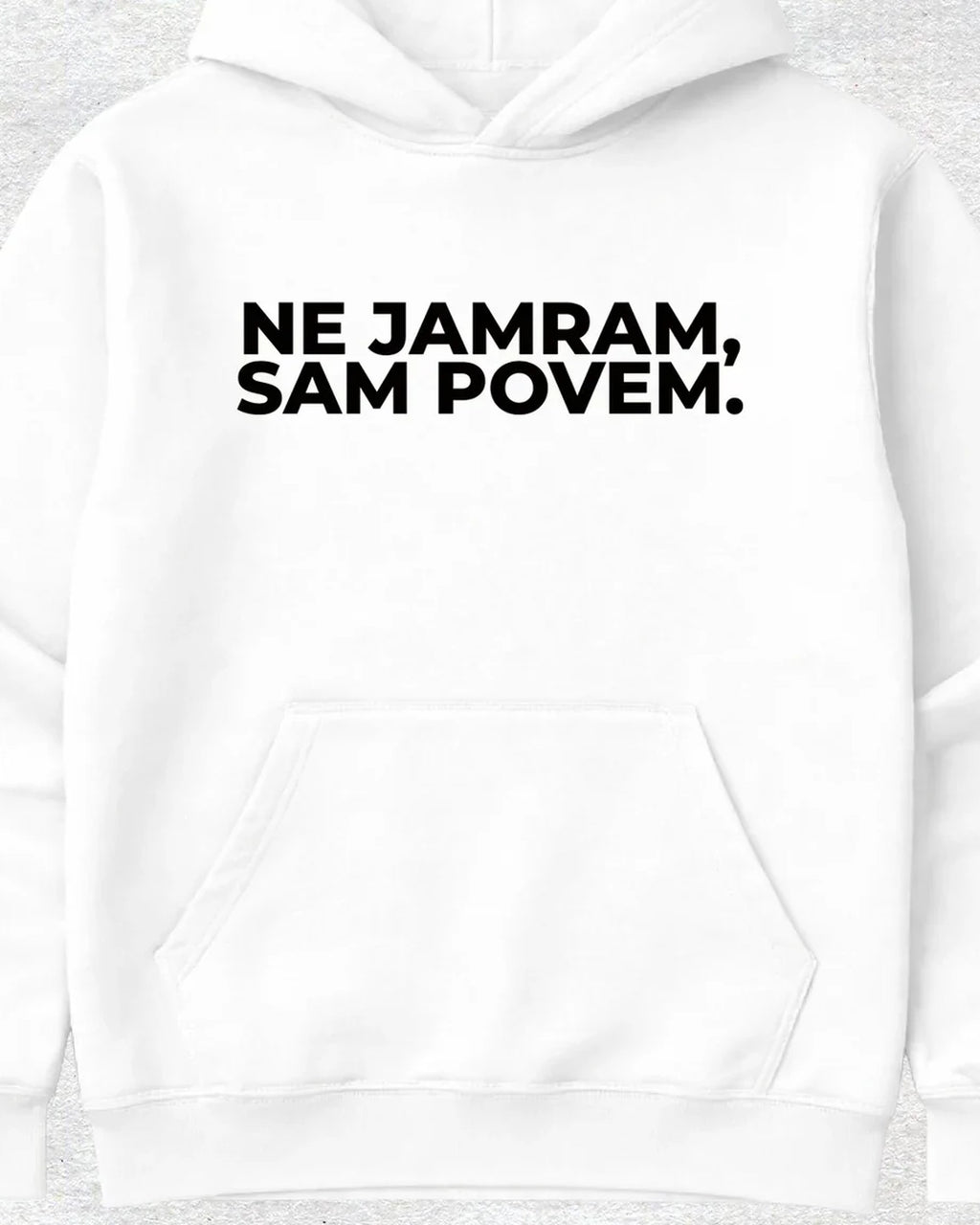 pulover s kapuco "ne jamram, sam povem."