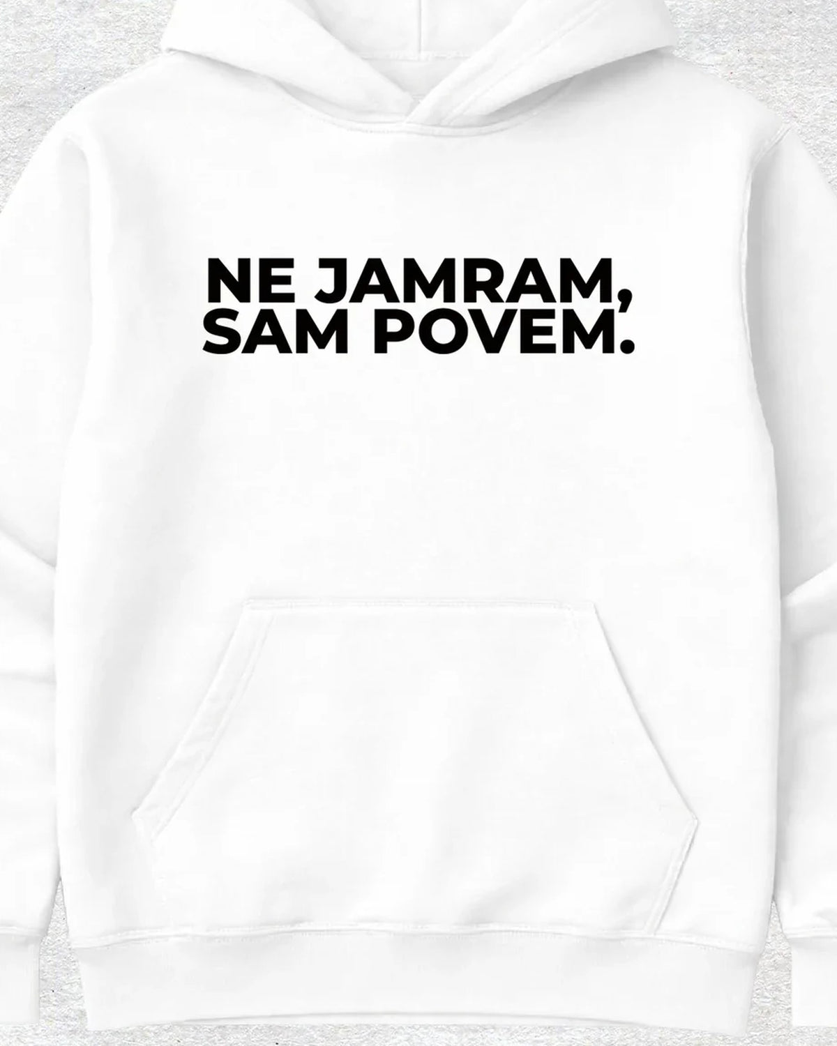 pulover s kapuco "ne jamram, sam povem."