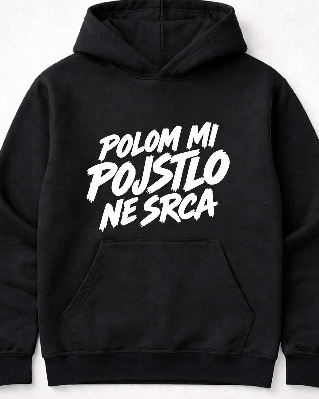 pulover s kapuco "polom mi pojstlo ne srca"