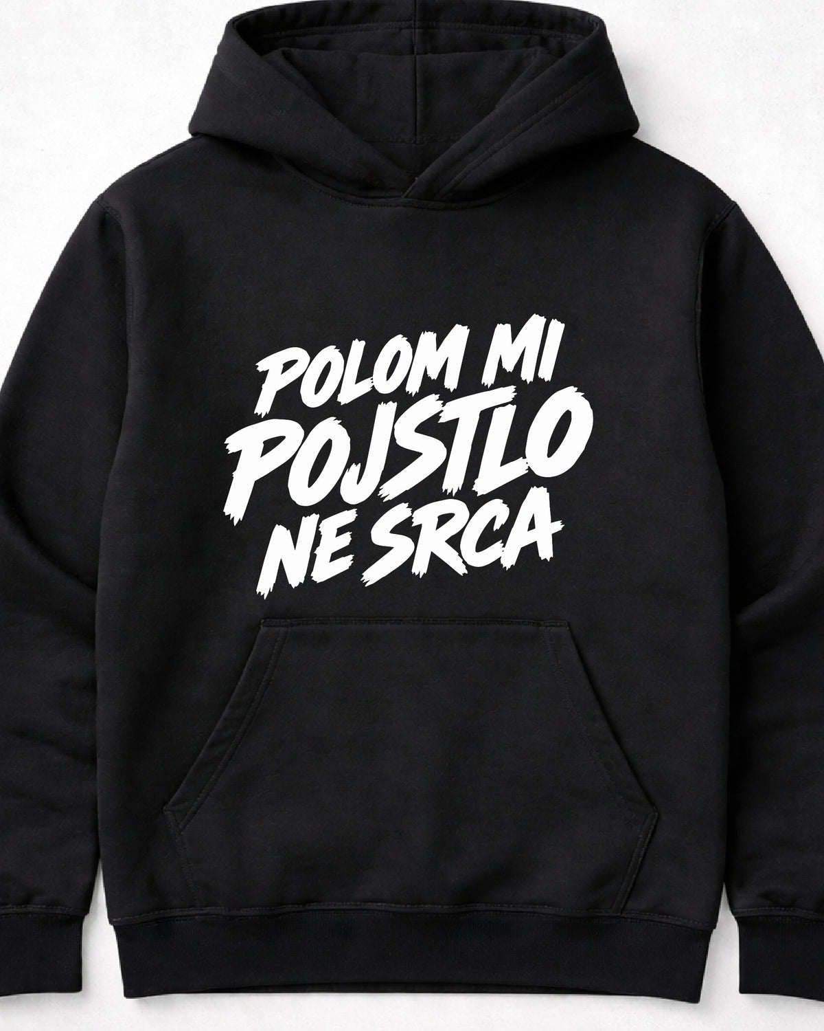 pulover s kapuco "polom mi pojstlo ne srca"