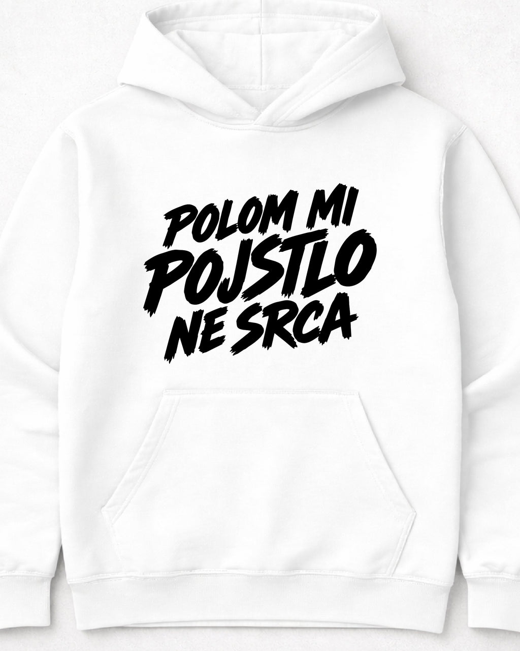 pulover s kapuco "polom mi pojstlo ne srca"