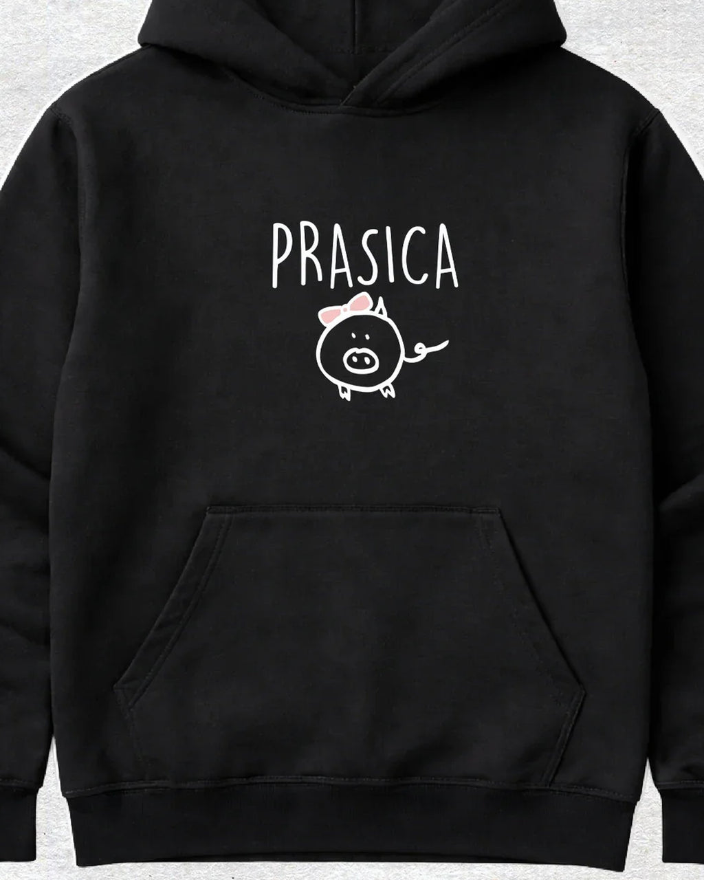pulover s kapuco "prasica"