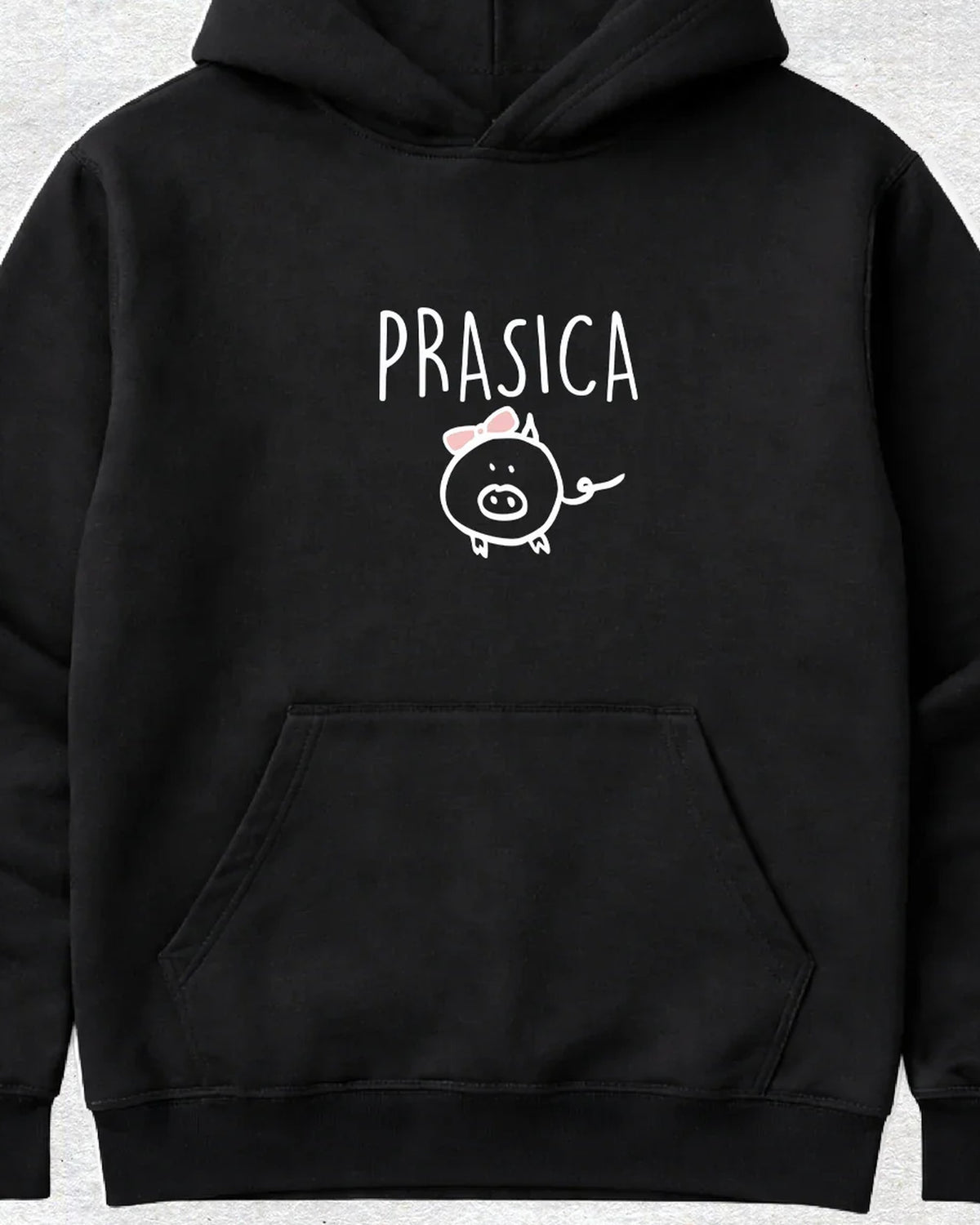 pulover s kapuco "prasica"