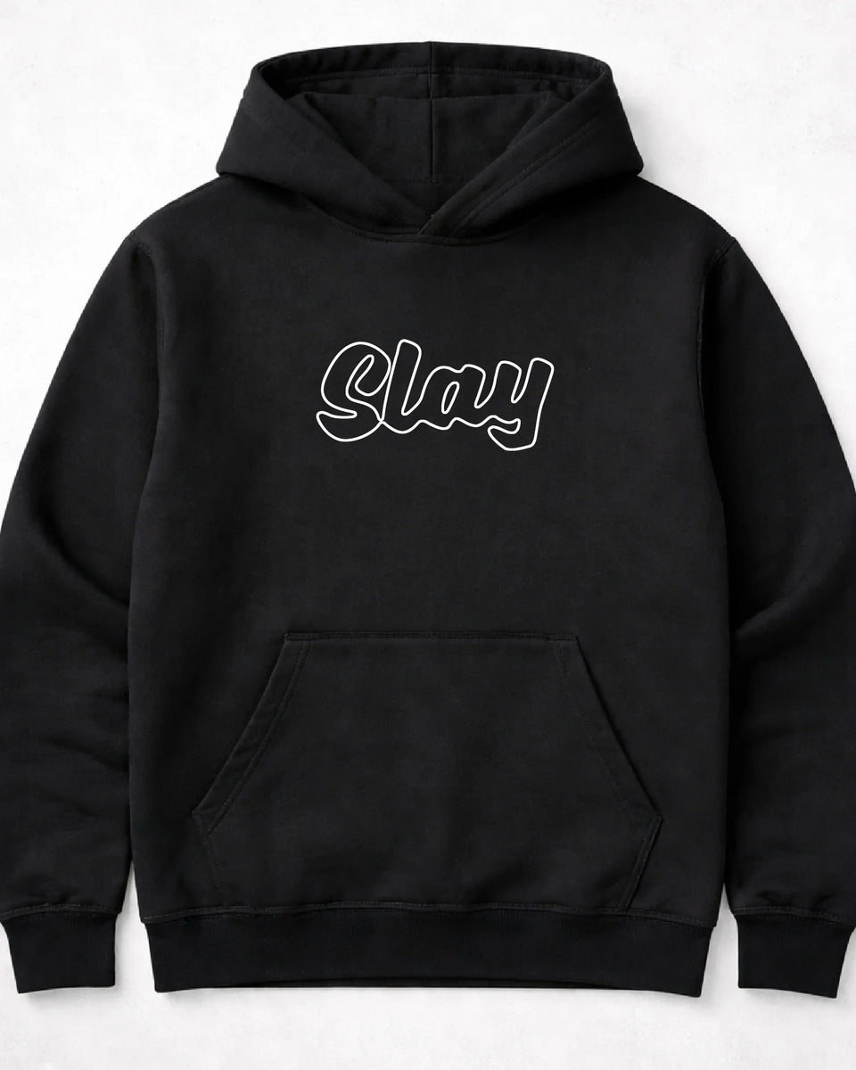 pulover s kapuco "slay"
