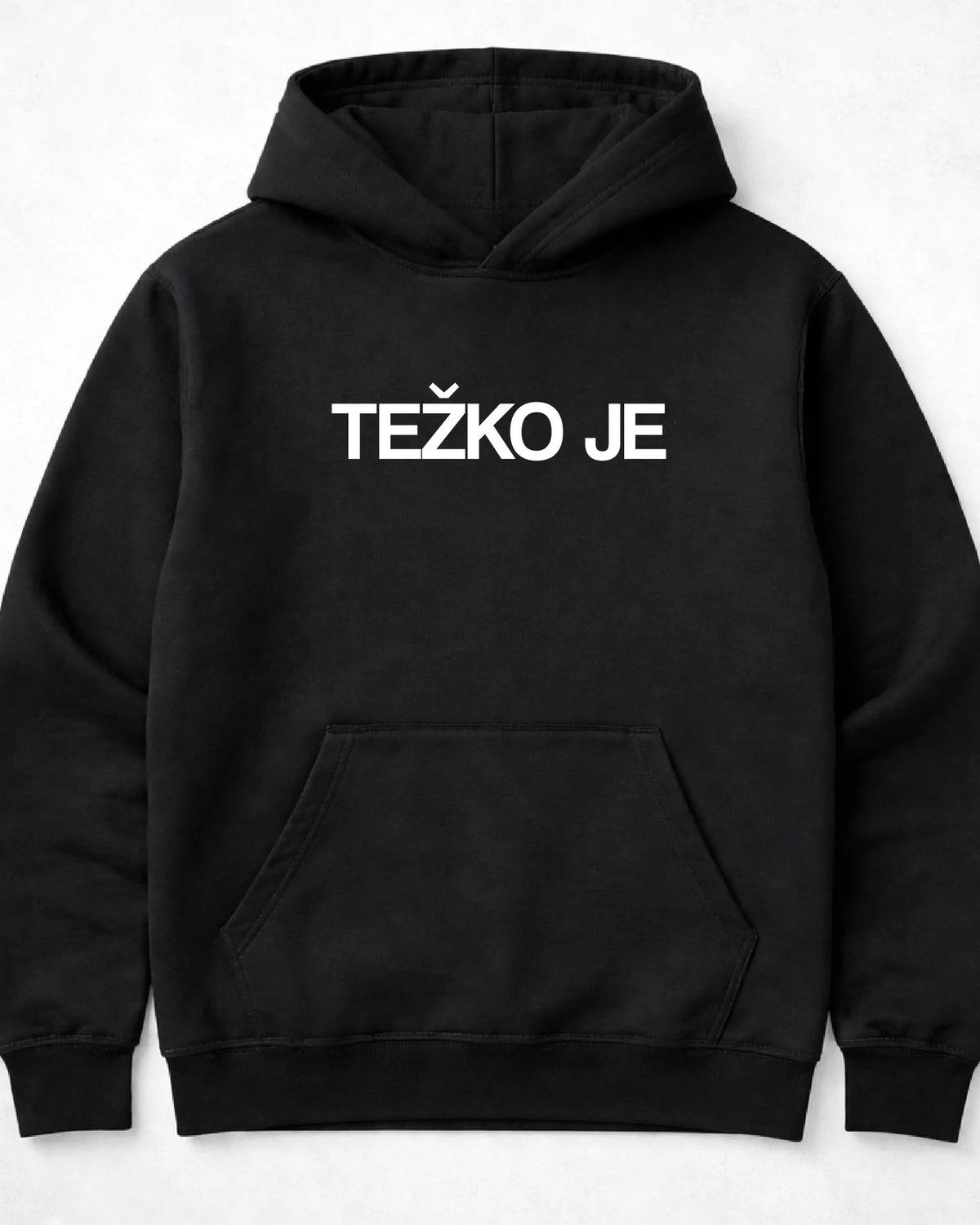 pulover s kapuco "težko je"