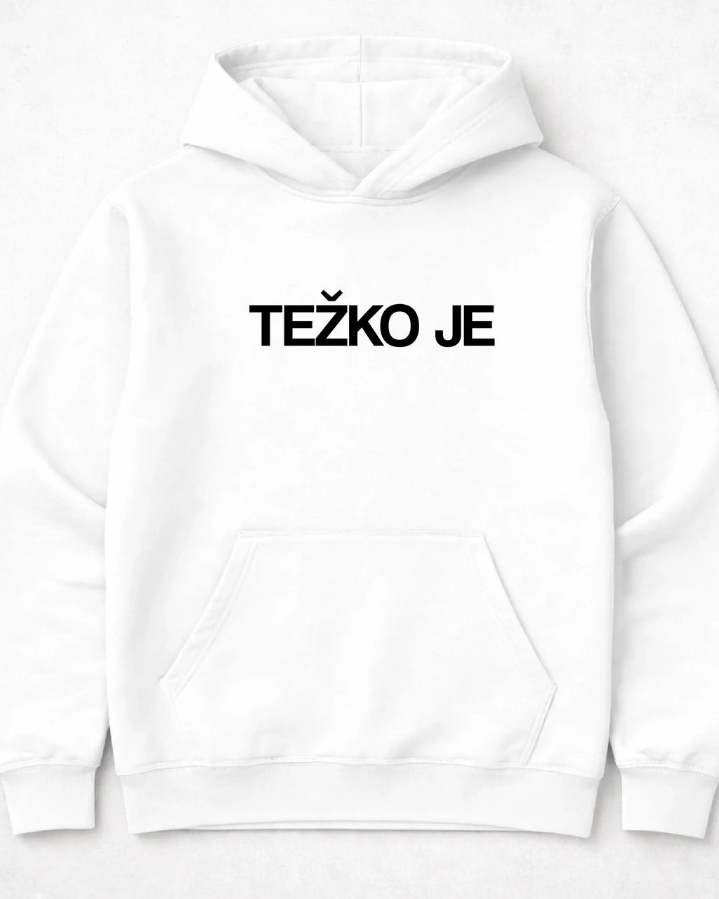 pulover s kapuco "težko je"