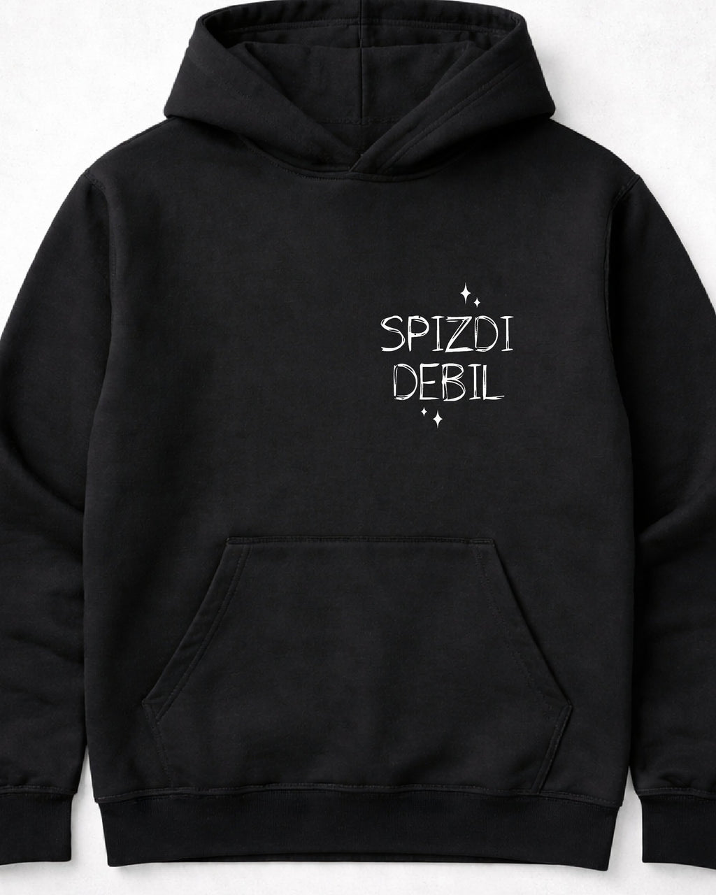 pulover s kapuco "klasik" - mockup črn