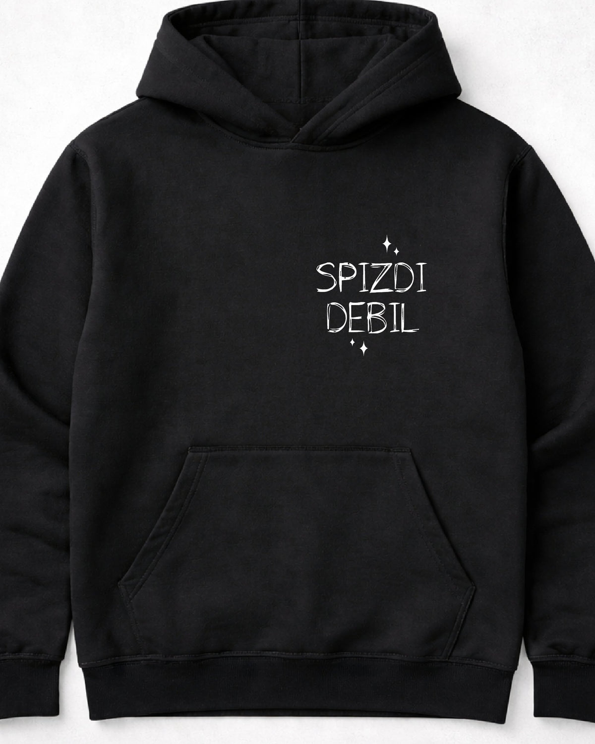 pulover s kapuco "klasik" - mockup črn