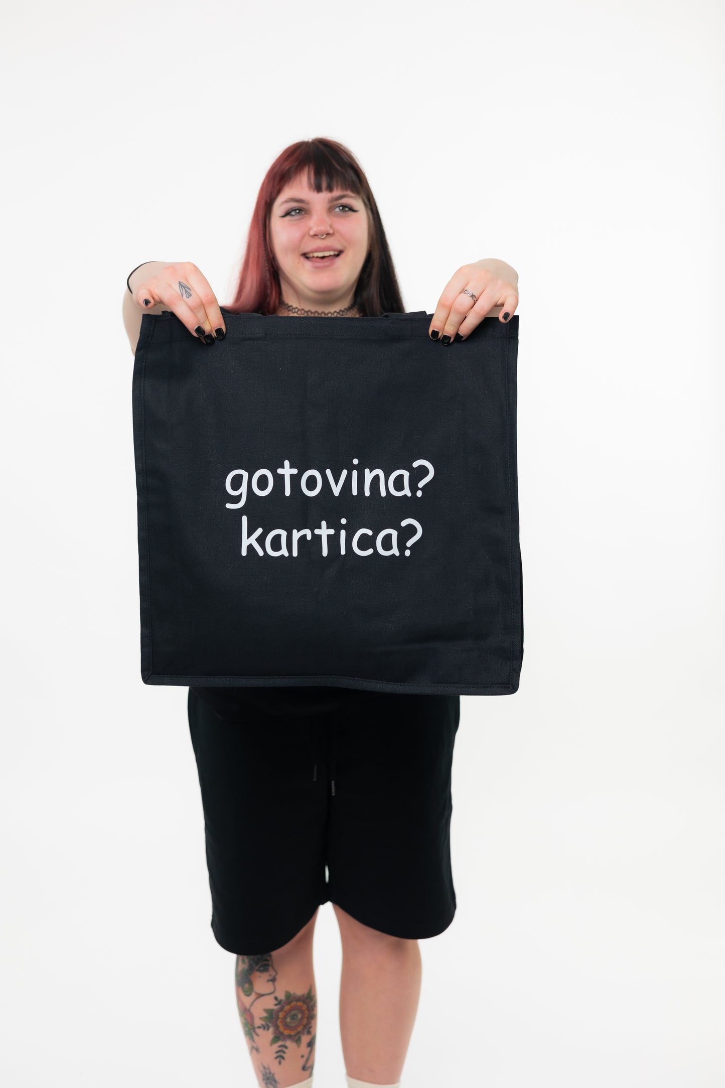 XL Nakupovalna vrečka - GOTOVINA? KARTICA?