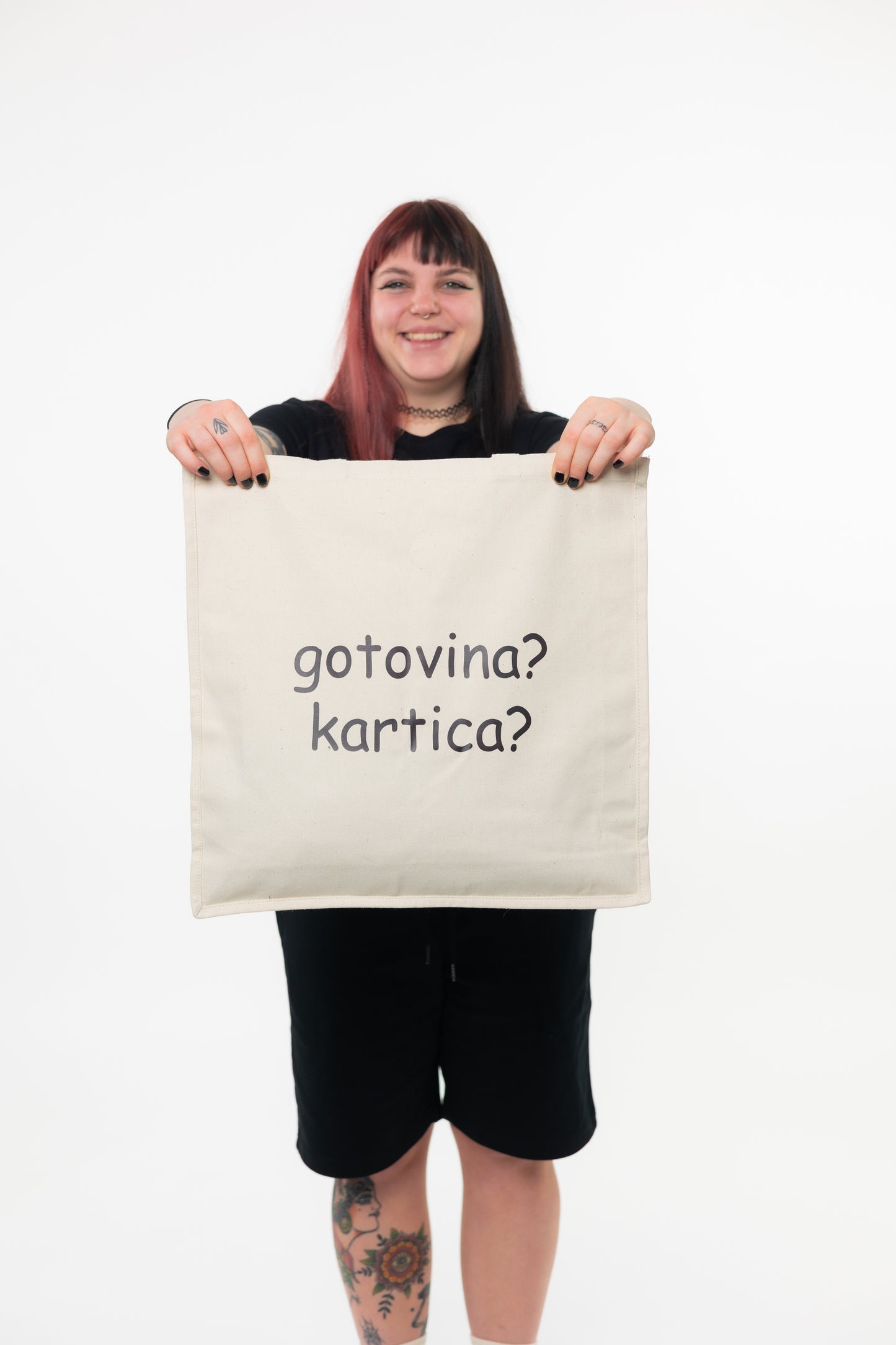 XL Nakupovalna vrečka - GOTOVINA? KARTICA?