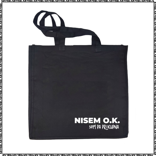 nakupovalna vreča "nisem ok, sem pa prikupna"