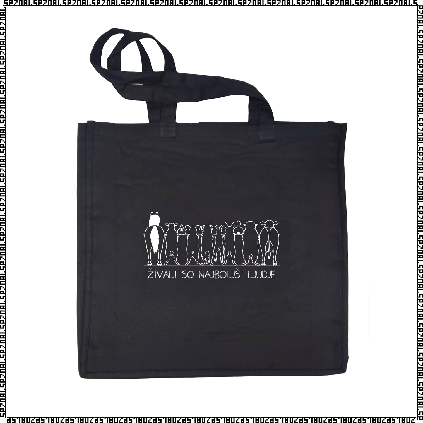 nakupovalna vreča "živali so najboljši ljudje"