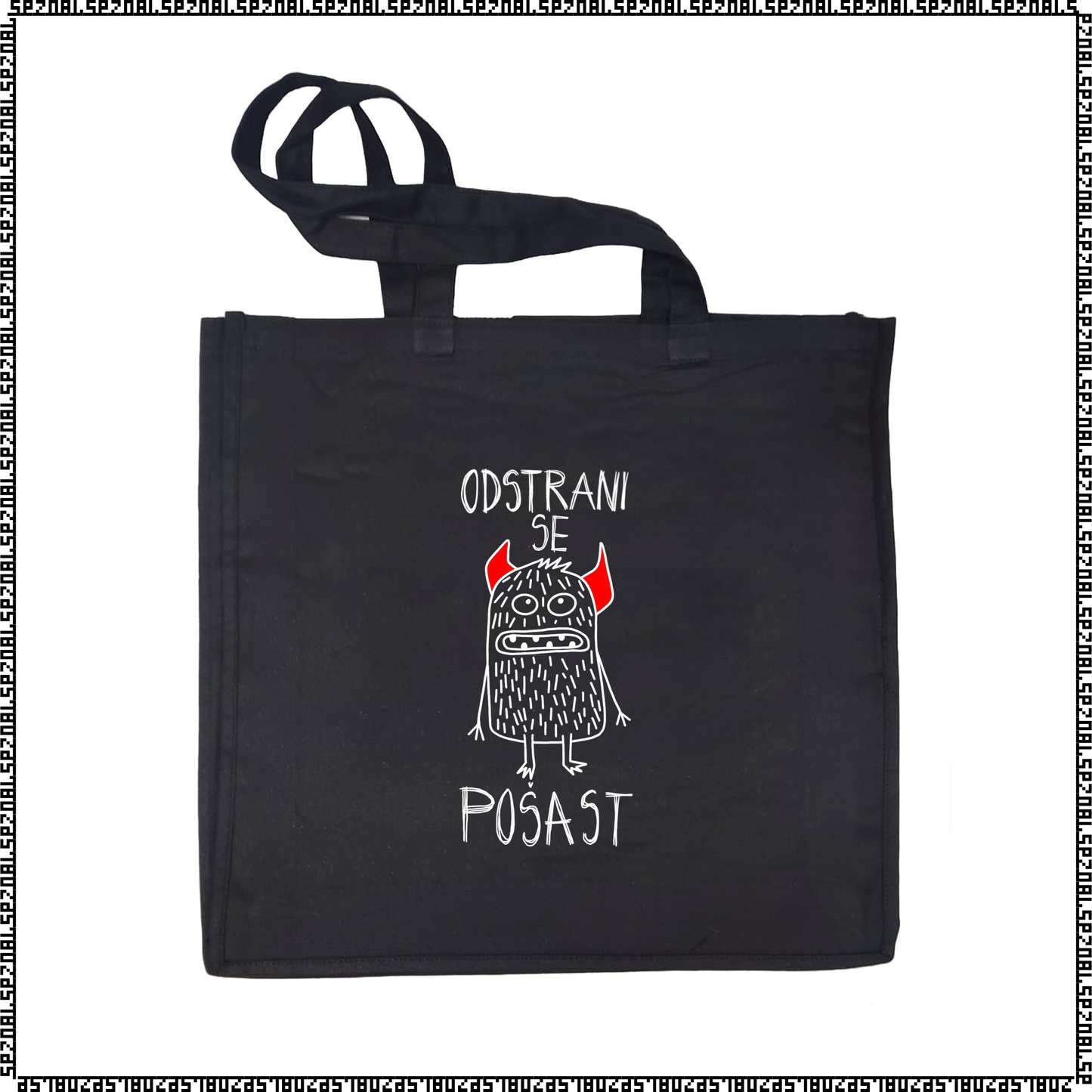 nakupovalna vreča "odstrani se pošast"