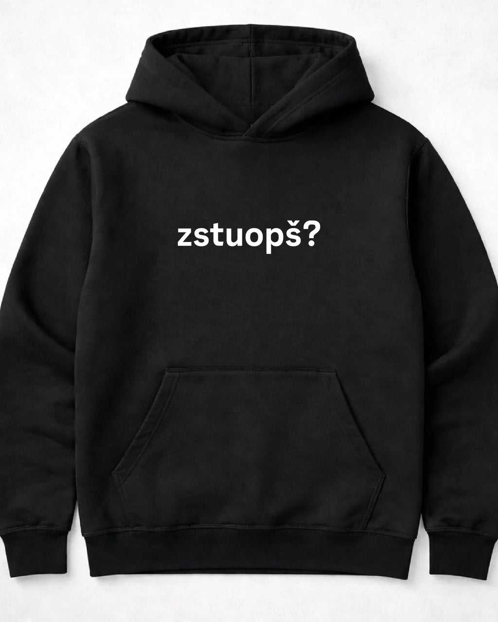 pulover s kapuco "zstuopš?