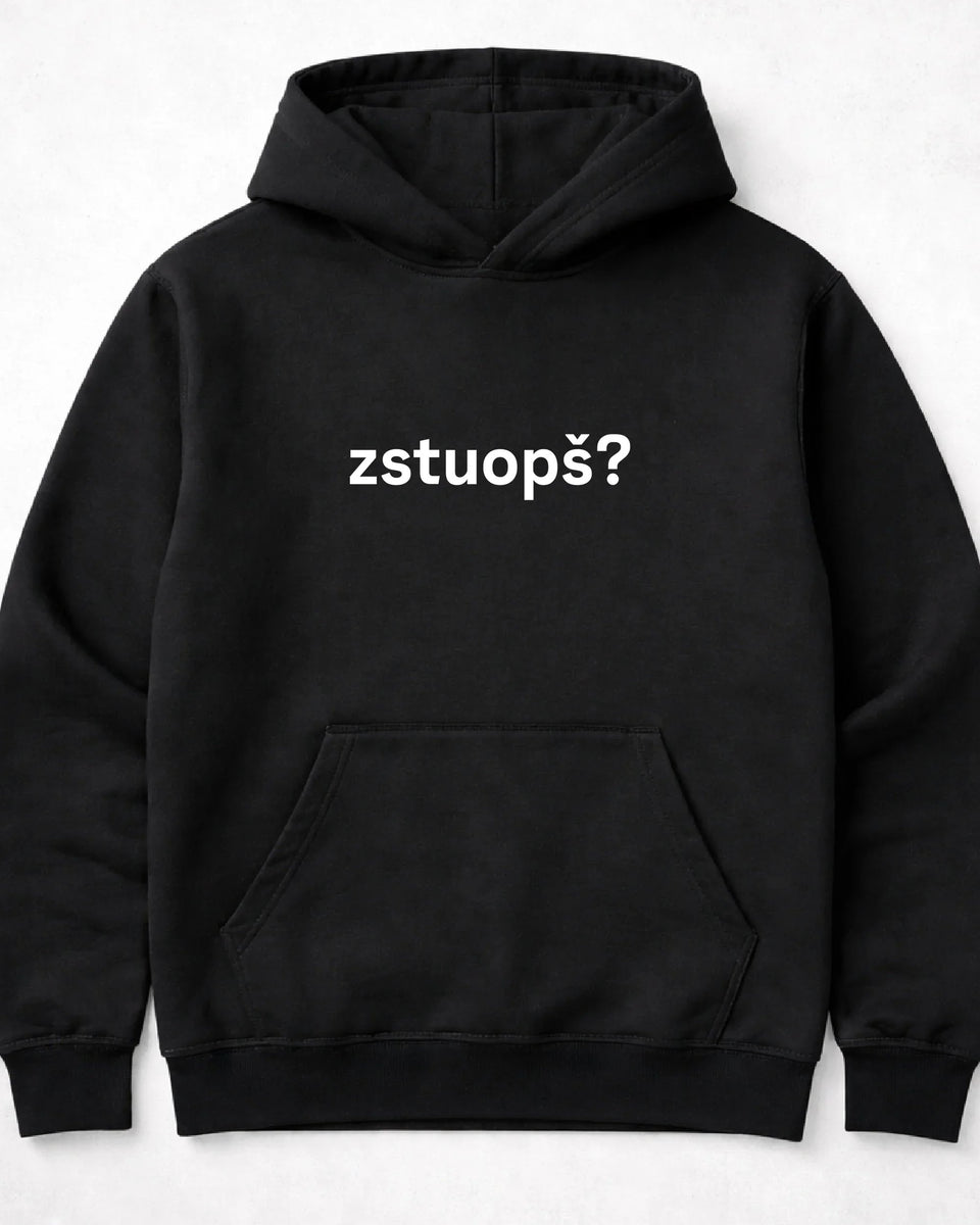 pulover s kapuco "zstuopš?