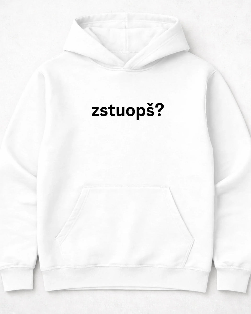 pulover s kapuco "zstuopš?